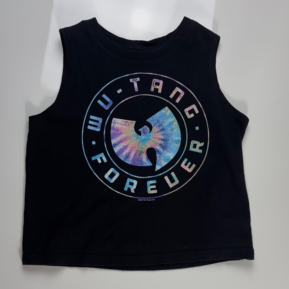 Old Navy Kids Black Tank Top with Wu-Tang Logo